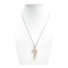 COLLIER OR BLANC 18K 4.49GR CHAINE 40 CM PENDENTIF 5 CM