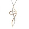 COLLIER OR BLANC 18K 4.49GR CHAINE 40 CM PENDENTIF 5 CM