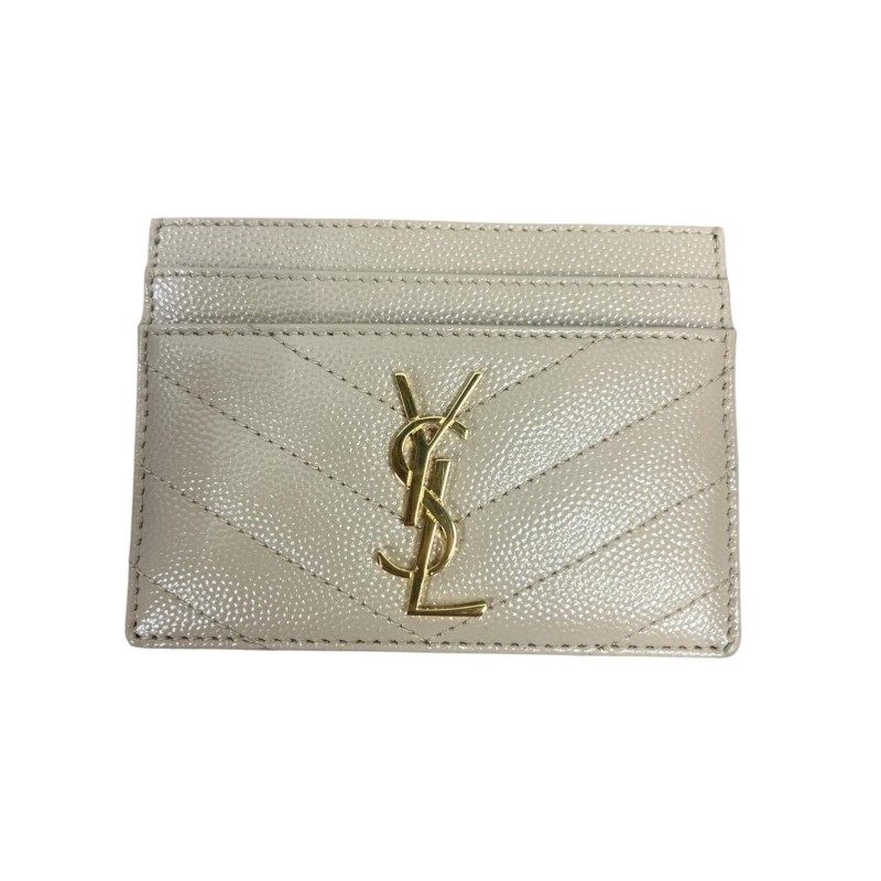 PORTE CARTES YSL BEIGE