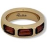 BAGUE POMELATO ICONICA FANCI OR 18CT ROSE T53  9.57GR 3 GRENAT +FACTURE