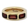 BAGUE POMELATO ICONICA FANCI OR 18CT ROSE T53  9.57GR 3 GRENAT +FACTURE