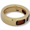 BAGUE POMELATO ICONICA FANCI OR 18CT ROSE T53  9.57GR 3 GRENAT +FACTURE