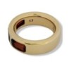 BAGUE POMELATO ICONICA FANCI OR 18CT ROSE T53  9.57GR 3 GRENAT +FACTURE