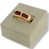 BAGUE POMELATO ICONICA FANCI OR 18CT ROSE T53  9.57GR 3 GRENAT +FACTURE