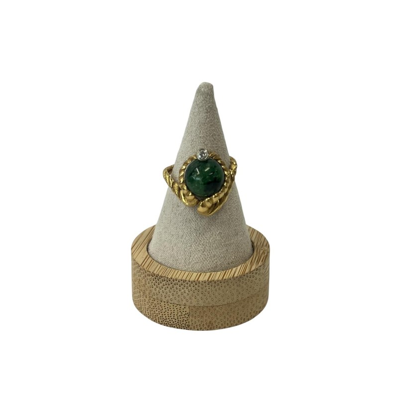 BAGUE GILBER ALBERT 18CTS 4G AVEC 1 DIAMANT ET BOITE ET BILLES