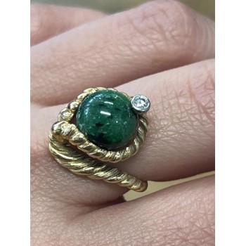 BAGUE GILBER ALBERT 18CTS 4G AVEC 1 DIAMANT ET BOITE ET BILLES