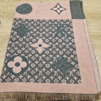ECHARPE LOUIS VUITTON ROSE ET GRIS