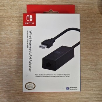 HORI WIRED INTERNET LAN ADAPTER CONVERTER FOR NINTENDO SWITCH - BLACK