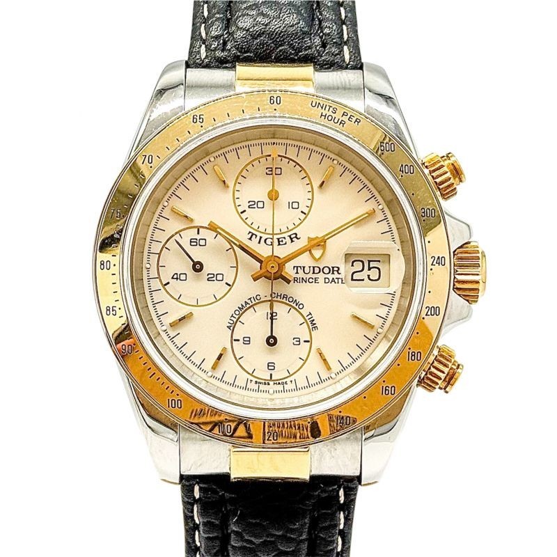 TUDOR DATE PRINCE TIGRE OR 18CT ACIER