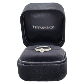 BAGUE TIFFANY HARMONY PT 950 T46 2.31gr DMT 0.30ct