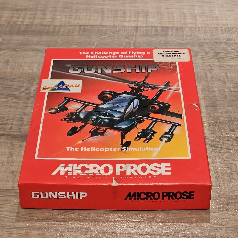 Gunship (Microprose 1986) Spectrum 48k 128k (2 Tapes, Manual, Box)