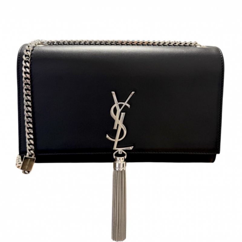 SAC A MAIN YVES SAINT LAURENT KATE TASSEL MEDIUM CUIR NOIR