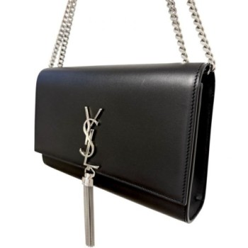 SAC A MAIN YVES SAINT LAURENT KATE TASSEL MEDIUM CUIR NOIR