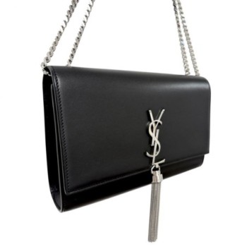 SAC A MAIN YVES SAINT LAURENT KATE TASSEL MEDIUM CUIR NOIR