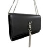 SAC A MAIN YVES SAINT LAURENT KATE TASSEL MEDIUM CUIR NOIR