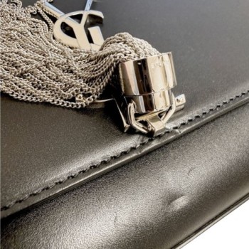 SAC A MAIN YVES SAINT LAURENT KATE TASSEL MEDIUM CUIR NOIR