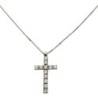 COLLIER OR BLANC + CROIX 18 CARATS - 3GRS