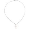 COLLIER OR BLANC + CROIX 18 CARATS - 3GRS