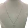 COLLIER OR BLANC + CROIX 18 CARATS - 3GRS