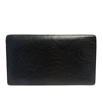 PORTEFEUILLE CHANEL RABAT NOIR CAMELIA
