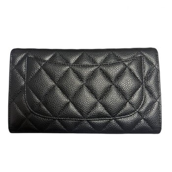 CHANEL PORTEFEUILLE CLASSIQUE RABAT CUIR GRAINE