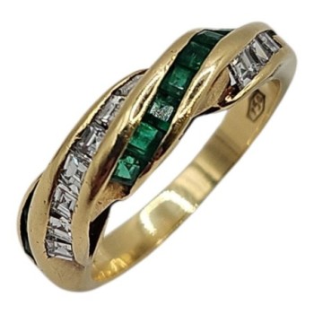 BAGUE OR 18CT + DTS 4.24 GR T51