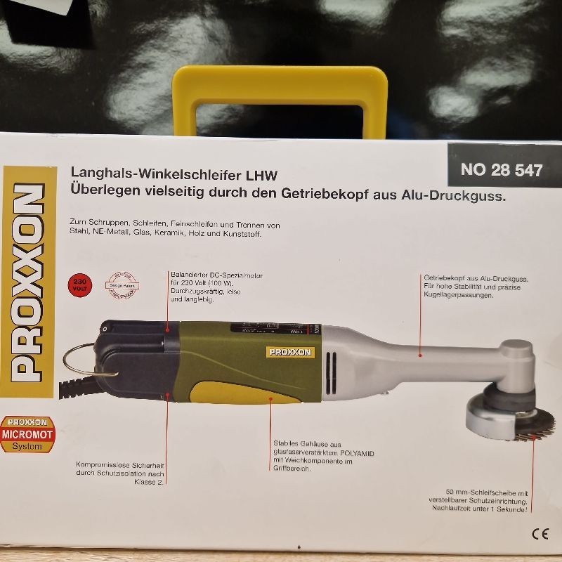 MEULEUSE D'ANGLE À LONG COL PROXXON 28547 LHW 230 VOLTS EN COFFRET OCC