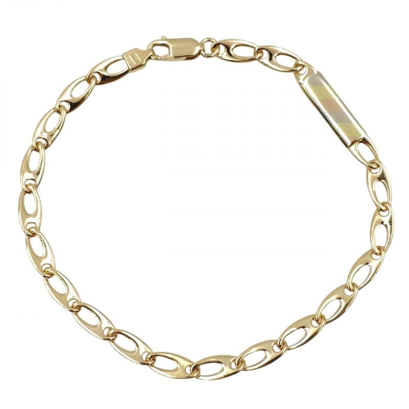 BRACELET 3 ORS 11.35GR 18K 21CM 0,5 CM DE LARGEUR
