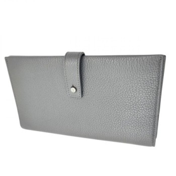 PORTFEUILLE YSL  CUIR GRIS 19 X 11 X 2,5 CM