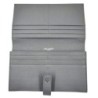 PORTFEUILLE YSL  CUIR GRIS 19 X 11 X 2,5 CM