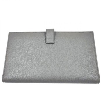 PORTFEUILLE YSL  CUIR GRIS 19 X 11 X 2,5 CM