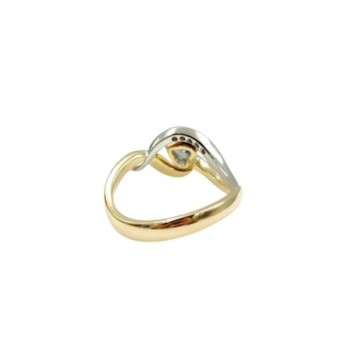 BAGUE OR JAUNE ET BLANC 18CT 5.06GR DTS T54