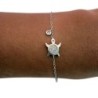 BRACELET OR 18CT OR BLANC ET DIAMANT TORTUE 2.10GR