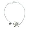 BRACELET OR 18CT OR BLANC ET DIAMANT TORTUE 2.10GR