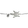 BRACELET OR 18CT OR BLANC ET DIAMANT TORTUE 2.10GR