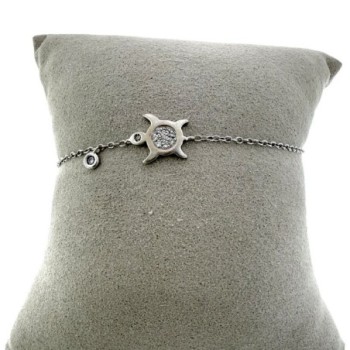 BRACELET OR 18CT OR BLANC ET DIAMANT TORTUE 2.10GR
