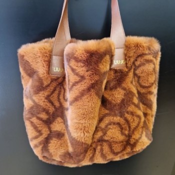 SAC A MAIN LIU JO FOURRURE SYNTHE MARRON
