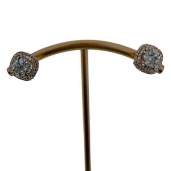 Boucles D'Oreilles Christian Or Jaune 18ct & Diamants 106 (1carat) H.SI Brillant 4.17Gr