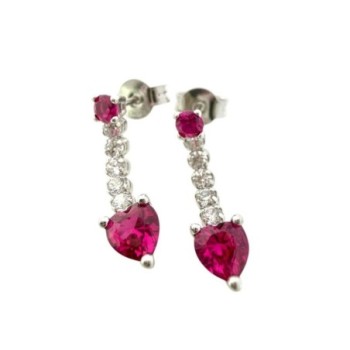 BOUCLE DOREILLE OR 18CT 2.01GR ET RUBY