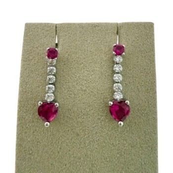 BOUCLE DOREILLE OR 18CT 2.01GR ET RUBY