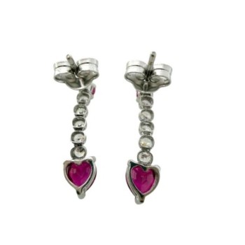 BOUCLE DOREILLE OR 18CT 2.01GR ET RUBY