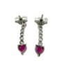 BOUCLE DOREILLE OR 18CT 2.01GR ET RUBY