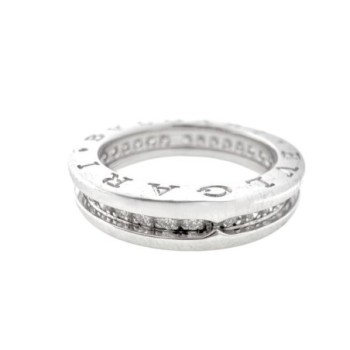 BAGUE BULGARI B.ZERO OR BLANC 18CT DIMANTS 7.43GR T53