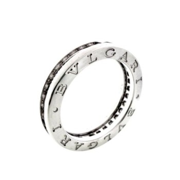 BAGUE BULGARI B.ZERO OR BLANC 18CT DIMANTS 7.43GR T53