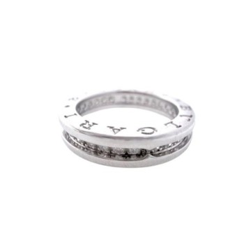 BAGUE BULGARI B.ZERO OR BLANC 18CT DIMANTS 7.43GR T53