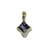 PENDENTIF OR 14CT (585) AMETHYSTE 4.90GRS 3X1.6CM
