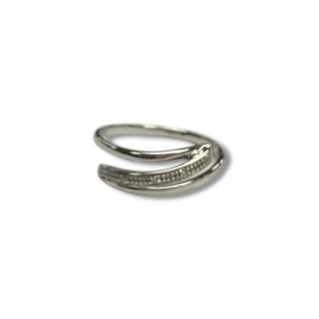 BAGUE OR BLANC 18CT DMNTS 1.84GRS T.53 + CERTIF