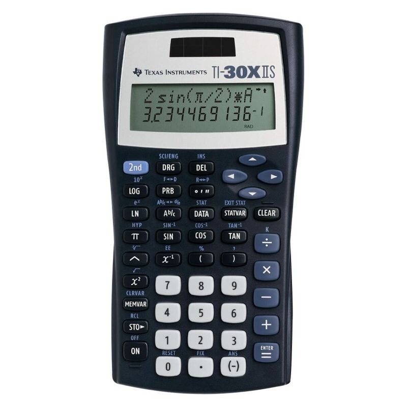 Texas Instruments TI-30 XIIS School Calculator 2 Line Solar and Battery Operated Dark Blue TI-30XIIS
