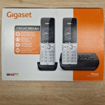 TÉLÉPHONE SANS FIL GIGASET COMFORT 500A DUO NOIR/ARGENT
