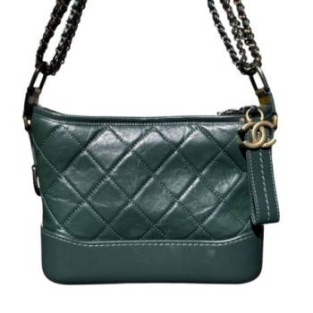 SAC CHANEL MINI GABRIELLE EN CUIR VERT